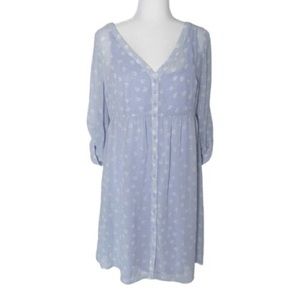 torrid light blue floral chiffon shirt dress. Plus size 2. New with tags